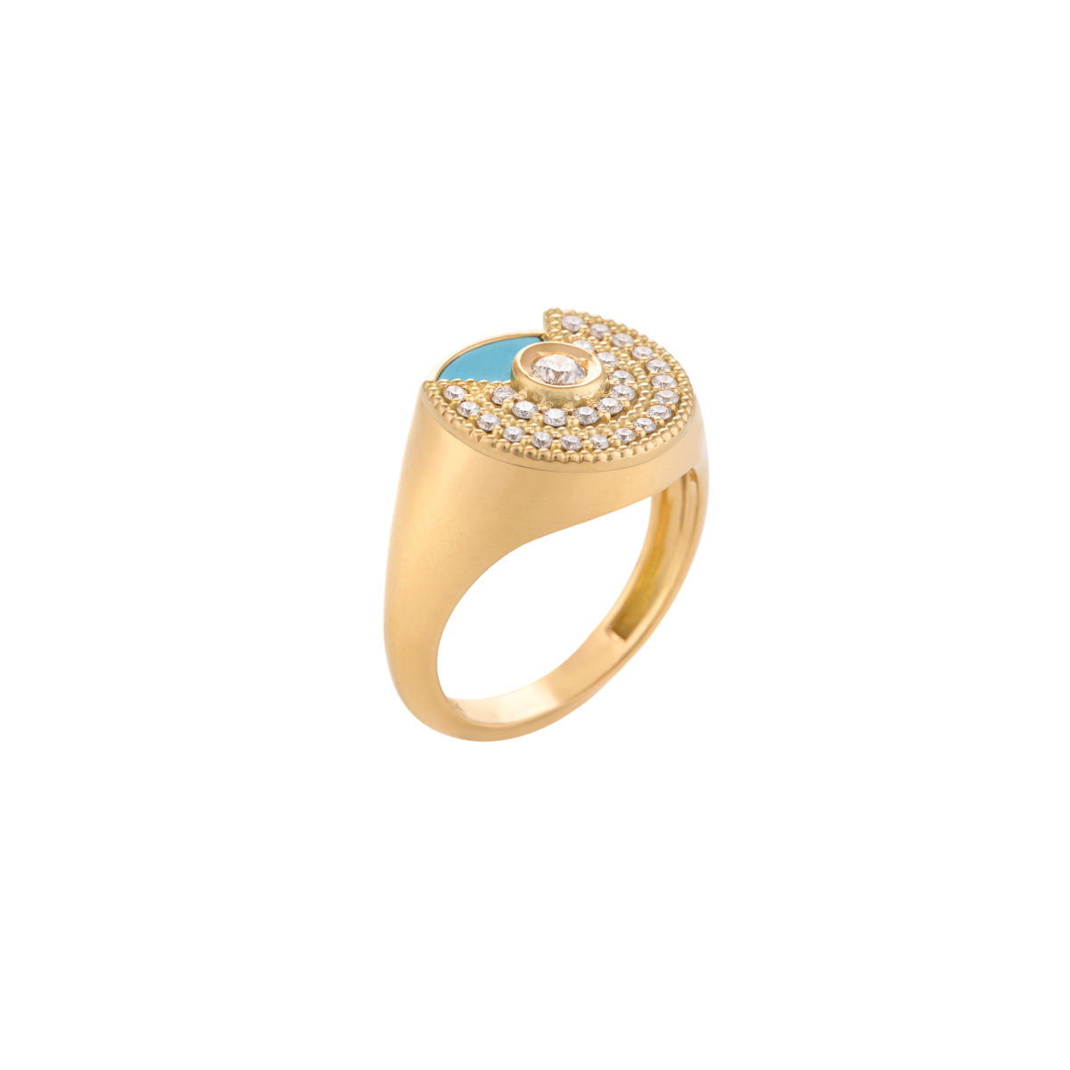 My Moody Ring with Enamel and Diamonds