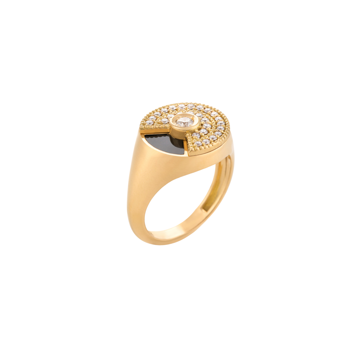 My Moody Ring with Enamel and Diamonds