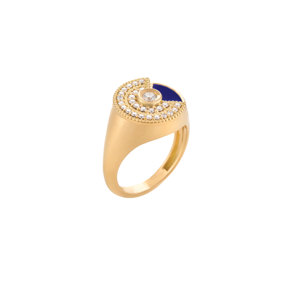 My Moody Ring with Enamel and Diamonds
